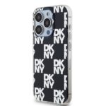 DKNY DKHCP15LHDLCEK iPhone 15 Pro 6.1 inch black hardcase IML Checkered Mono Pattern - imagine 2