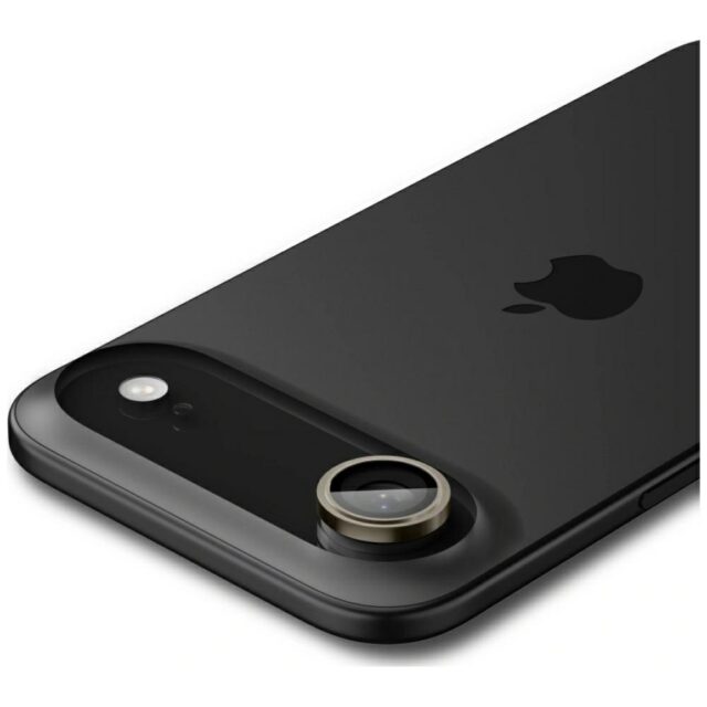 Spigen Optik Pro Glas.TR "EZ FIT" Camera Protector 2pcs for iPhone Air gold - imagine 4