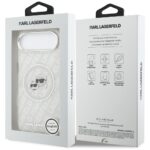 Karl Lagerfeld IML Glitter Karl & Choupette Heads Logo MagSafe Case for iPhone Air Gray - imagine 8