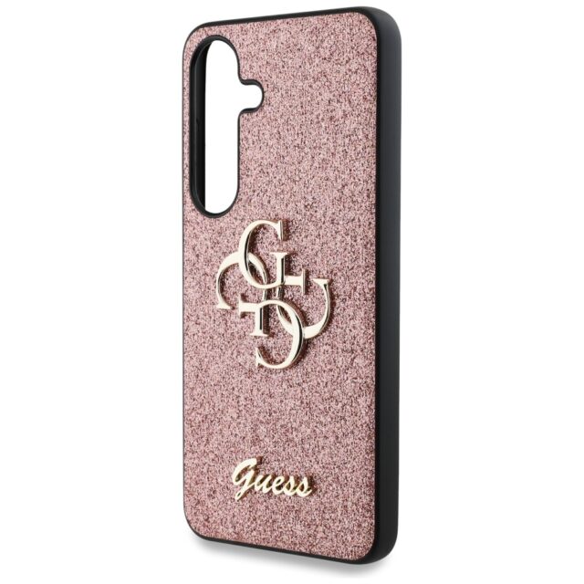 Case Guess Fixed Glitter Big 4G Metal Logo to Samsung Galaxy S25 Plus pink - imagine 6