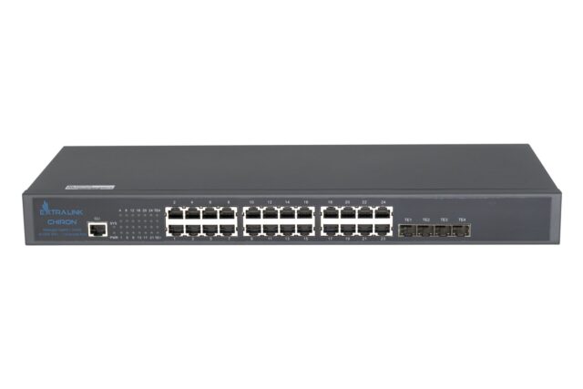 Extralink Chiron | Switch | 24x RJ45 1000Mb/s, 4x SFP+, L3, managed - imagine 2