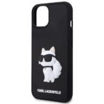 Karl Lagerfeld KLHCP14S3DRKHNK iPhone 14/ 15 / 13 6.1" black hardcase Rubber Choupette 3D - imagine 6