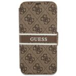 Guess GUBKP13M4GDBR iPhone 13/ 14 / 15 6,1" brown book 4G Stripe - imagine 2