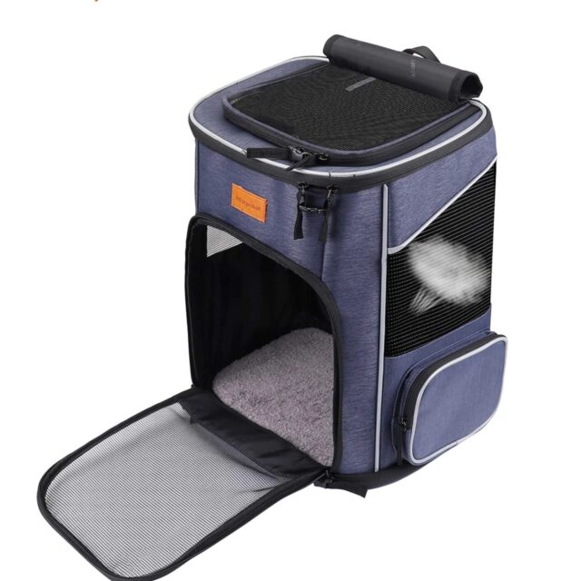 Extralink Pets Cat Dog Backpack, Ventilated Carrier Bag for Large Pets-744 - imagine 3