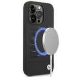 BMW BMHMP14XSLBLBK iPhone 14 Pro Max 6,7" black hardcase Silicone Signature Logo Magsafe