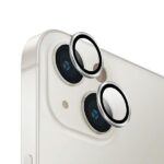UNIQ Optix Aluminum Camera Lens Protector iPhone 14 6.1" /14 Plus 6.7" sterling silver glass on the