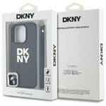 DKNY DKHCP16XPBSWSK iPhone 16 Pro Max 6.9" black hardcase Wrist Strap Stock Logo - imagine 7