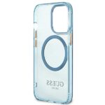 Guess GUHMP13XHTCMB iPhone 13 Pro Max 6,7" blue hard case Gold Outline Translucent MagSafe - imagine 7