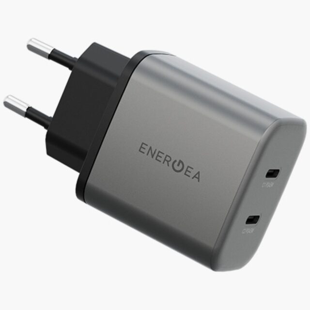Wall Charger Energea Ampcharge     GaN45 2xUSB-C PD/PPS/QC3.0 45W grey - imagine 2