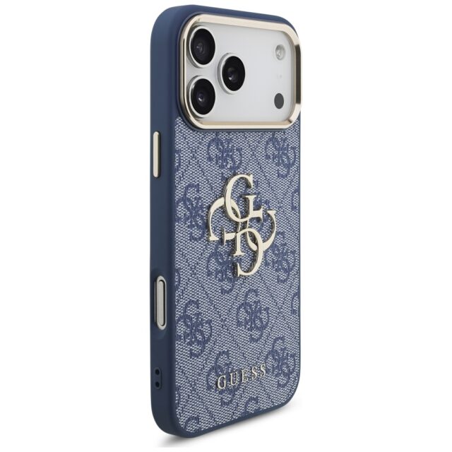 Case Guess 4G Big 4G Classic Logo for iPhone 17 Pro Max blue gold - imagine 4