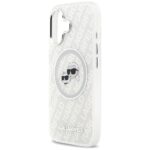 Karl Lagerfeld IML Glitter Karl & Choupette Heads Logo MagSafe Case for iPhone 17 Gray - imagine 6