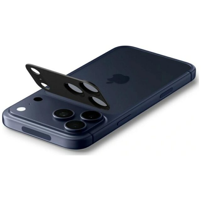 Ochrona na obiektyw aparatu Spigen        Glas.Tr Camera EZ FIT Optik Pro XL do Apple iPhone 17 Pro Max czarny - imagine 5