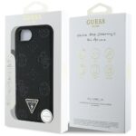 Case Guess Grained Hot Stamp Peony Triangle Logo MagSafe for iPhone 16e black - imagine 8