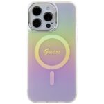Guess GUHMP15LHITSP iPhone 15 Pro 6.1" pink hardcase IML Iridescent MagSafe - imagine 3