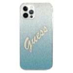 Guess GUHCP12LPCUGLSBL iPhone 12 Pro Max 6,7" blue hardcase Glitter Gradient Script - imagine 3