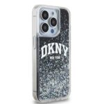 DKNY DKHCP14LLBNAEK iPhone 14 Pro 6.1" black hardcase Liquid Glitter Big Logo - imagine 4