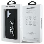 Case Karl Lagerfeld HC Grained PU Cardslot Metal Signature to iPhone 16 black - imagine 8