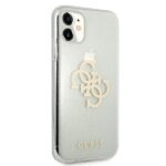 Guess GUHCN61PCUGL4GTR iPhone 11 6,1"/ Xr transparent hard case Glitter 4G Big Logo - imagine 4