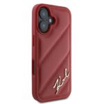 Karl Lagerfeld KLHCP16SPQDSMGR iPhone 16 6.1" red hardcase Quilted Signature - imagine 4