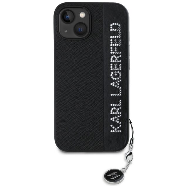 Karl Lagerfeld KLHCP15SPSAKDGCK iPhone 15 / 14 / 13 6.1" black hardcase Saffiano Rhinestones & - imagine 3