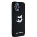 Karl Lagerfeld KLHMP15LSCHPPLK iPhone 15 Pro 6.1" black hardcase Silicone Choupette Head MagSa - imagine 4