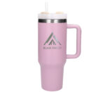 Black Forest | Thermo mug with straw | thermos with handle, 1200ml, powder pink