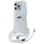 Karl Lagerfeld KLHMP16LHCKHNT iPhone 16 Pro 6.3" hardcase transparent Crossbody IML Karl Head Magsa