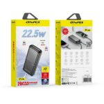 AWEI PowerBank P13K 20000mAh 22.5W black Digital Display - imagine 2