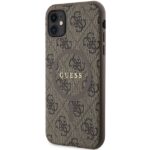 Guess GUHMN61G4GFRW iPhone 11 6.1" / Xrbrown hardcase 4G Collection Leather Metal Logo MagSa - imagine 2