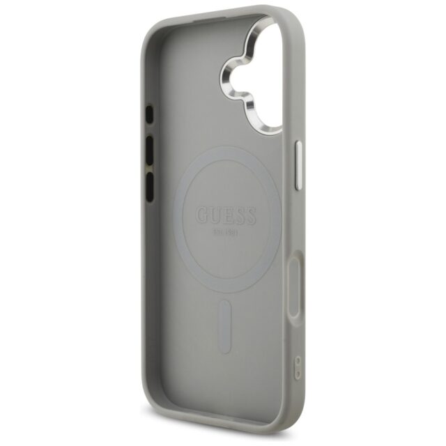 Case Guess Glitter Triangle Logo MagSafe for iPhone 17 silver - imagine 7