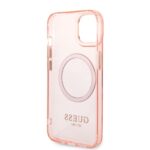 Guess GUHMP14SHTCMP iPhone 14 / 15 / 136,1" pink hard case Gold Outline Translucent MagSafe - imagine 7