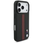 Case BMW M Perforated Stripe Logo MagSafe for iPhone 17 Pro red - imagine 4