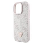 Guess GUHCP16LP4TDSCPP iPhone 16 Pro 6.3" pink hardcase Leather Metal Logo Strass Crossbody - imagine 6