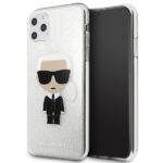 Karl Lagerfeld KLHCN65TPUTRIKSL iPhone 11 Pro Max silver Glitter Ikonik Karl