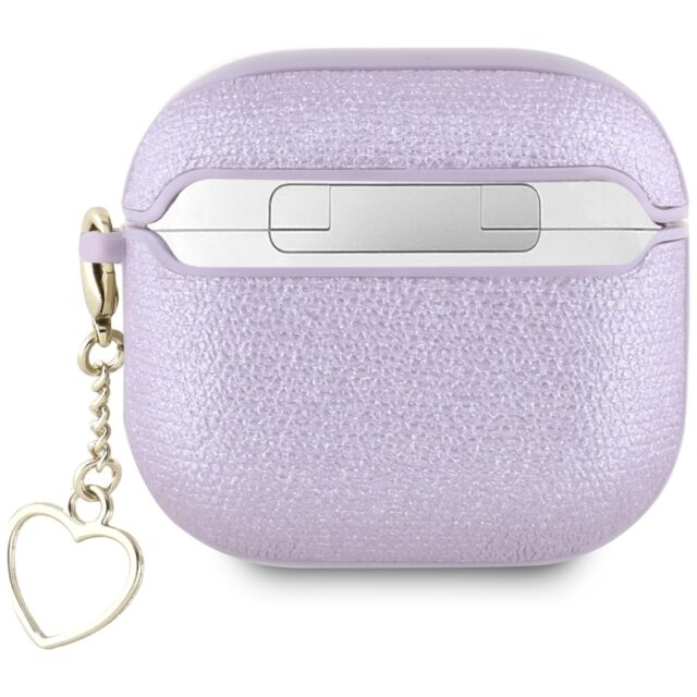 Guess Metallic Script Charm Case for AirPods 4 Purple - imagine 2