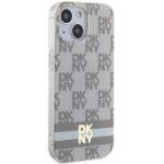 DKNY DKHMP15MHCPTSE iPhone 15 Plus / 14 Plus 6.7 inch beige hardcase IML Checkered Mono Pattern & Pr - imagine 4
