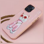 Nimmy case iPhone 15 Pro 6.1" pink Glasses Cool Cat - imagine 9