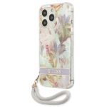Guess GUHCP13LHFLSU iPhone 13 Pro / 13 6,1" purple hardcase Flower Strap - imagine 2