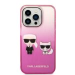 Karl Lagerfeld KLHCP14XTGKCP iPhone 14 Pro Max 6,7" hardcase pink Gradient Ikonik Karl & Choupette - imagine 3