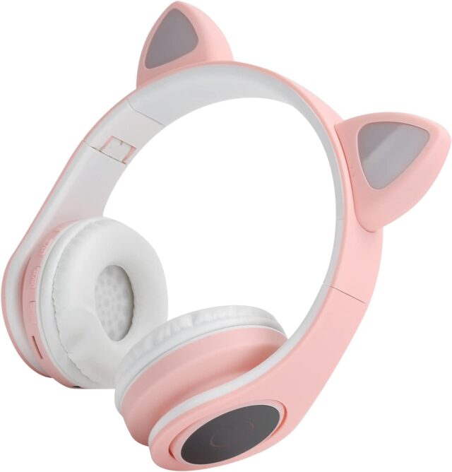 Extralink Kids Headphones Pro Pink | Wired headphones | Cat Ears - imagine 5