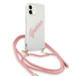 Guess GUHCP12SCRTVSPI iPhone 12 mini 5,4" pink hardcase Script Vintage - imagine 3