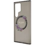 Guess GUHMS24LHFWFCK S24 Ultra S928 black hardcase IML Flowers Wreath MagSafe - imagine 6