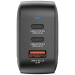Wall Charger Verbatim Mini GaN 70W 2xUSB-C PD/1x USB-A QC black 32229 - imagine 2