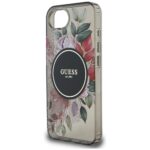 Case Guess IML Flowers MagSafe for iPhone 16e black - imagine 6