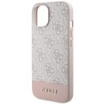 Guess GUHCP15SG4GLPI iPhone 15 / 14 / 13 6.1" pink hardcase 4G Stripe Collection - imagine 6