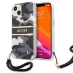 Guess GUHCP13MKCABBK iPhone 13 / 14 / 15 6,1" black hardcase Camo Strap Collection