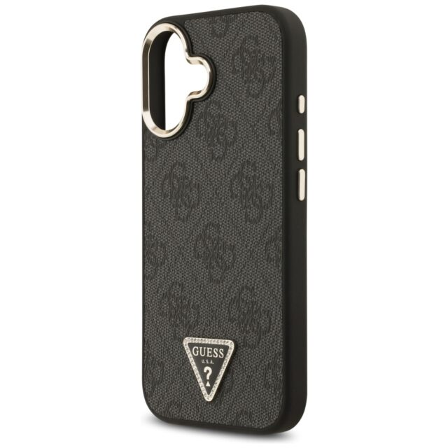 Case Guess 4G Triangle Logo MagSafe for iPhone 17 black gold - imagine 6