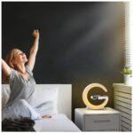 Multifunctional Lamp MajesticLine with alarm clock and bluetooth speaker whiteZapytaj Chat - imagine 6