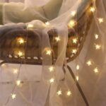 Lampki choinkowe LED snowflake/star -    6m/40 lampek ciepłe białe/warm white zasilane bat. 3xAA EHD-LS05 - imagine 8