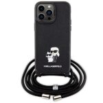 Karl Lagerfeld KLHCP13XSAKCPSK iPhone 13 Pro Max 6.7" hardcase black Crossbody Saffiano Metal - imagine 2